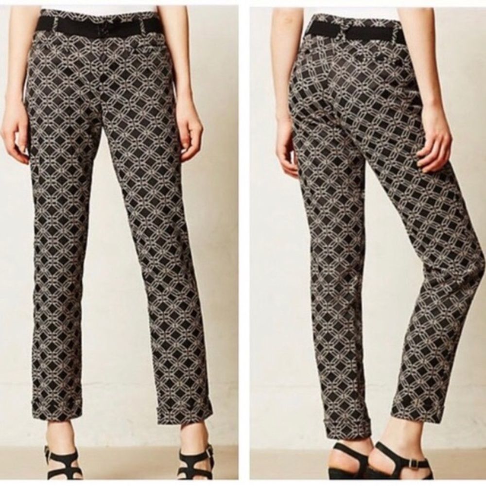 Cartonnier Charlie Geo Print Jacquard Ankle Pant